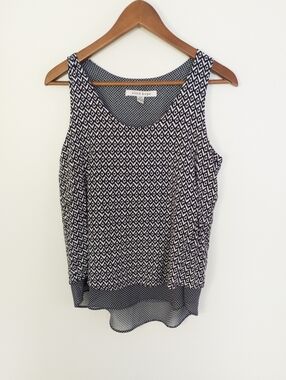 Alice Hope Silky Geometric Sleeveless Top Size Small